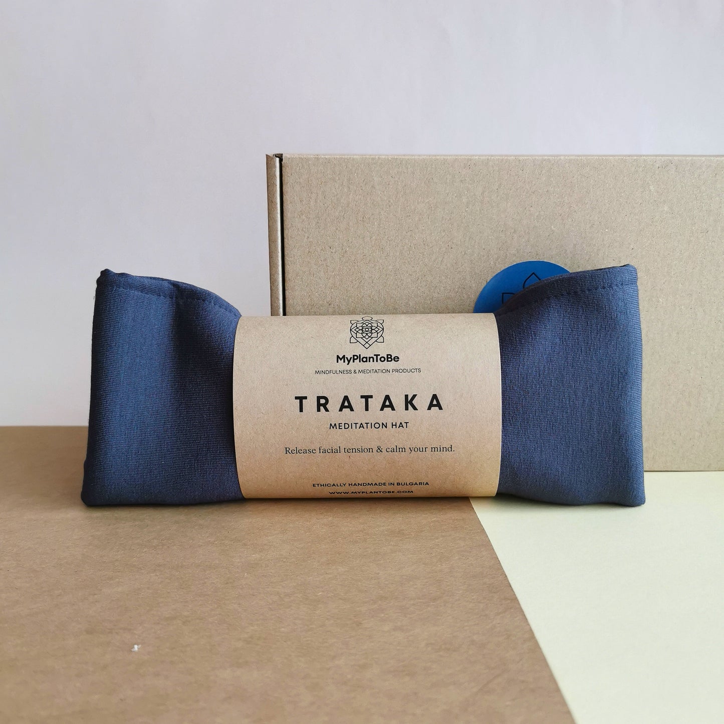 TRATAKA / шапка за медитация / сивосиня