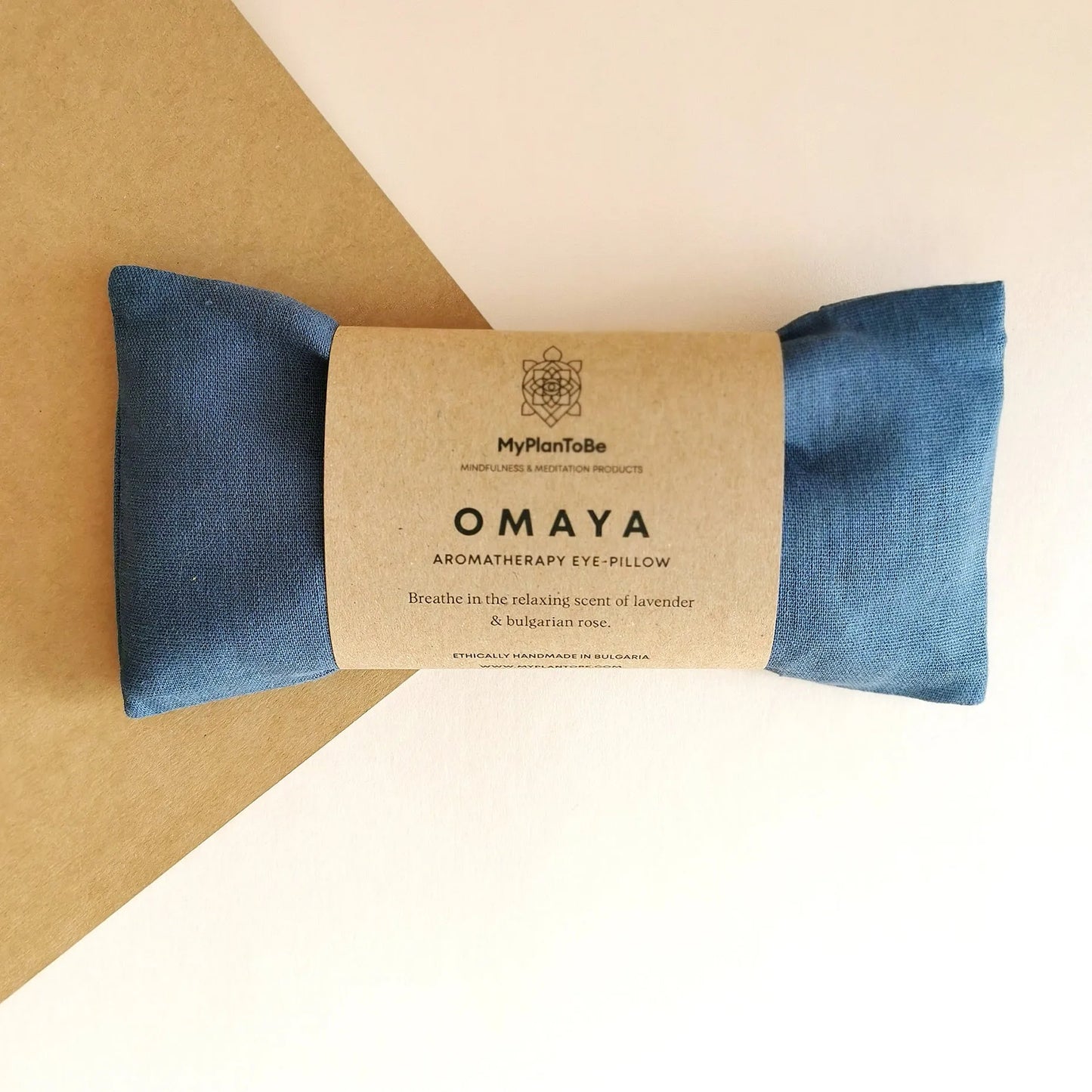 blue eye pillow OMAYA lavander / арома възглавница за очи с лавандула / синя MyPlanToBe