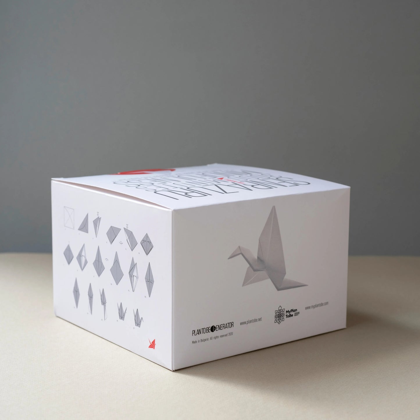origami SENBAZURU / оригами кутия за 1000 хартиени жерава бяла MyPlanToBe / 1000 cranes