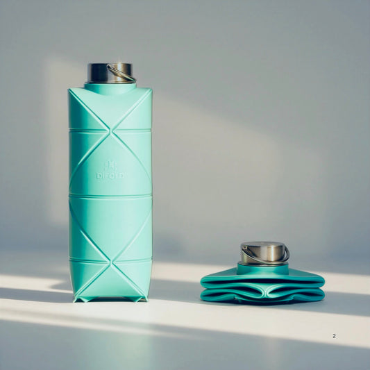 mint origami bottle difold